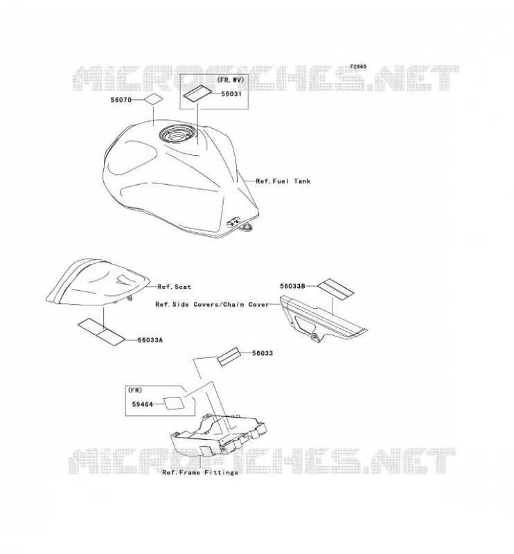 LABEL Kawasaki MOTOS 1000 2005 Z1000  ZR1000-A3H