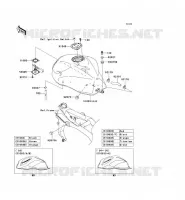 RESERVOIR CARBURANT pour Kawasaki Z1000 2005