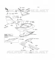 CACHE LAT&Eacute;RAL/GARDE CHAINE pour Kawasaki Z1000 2006