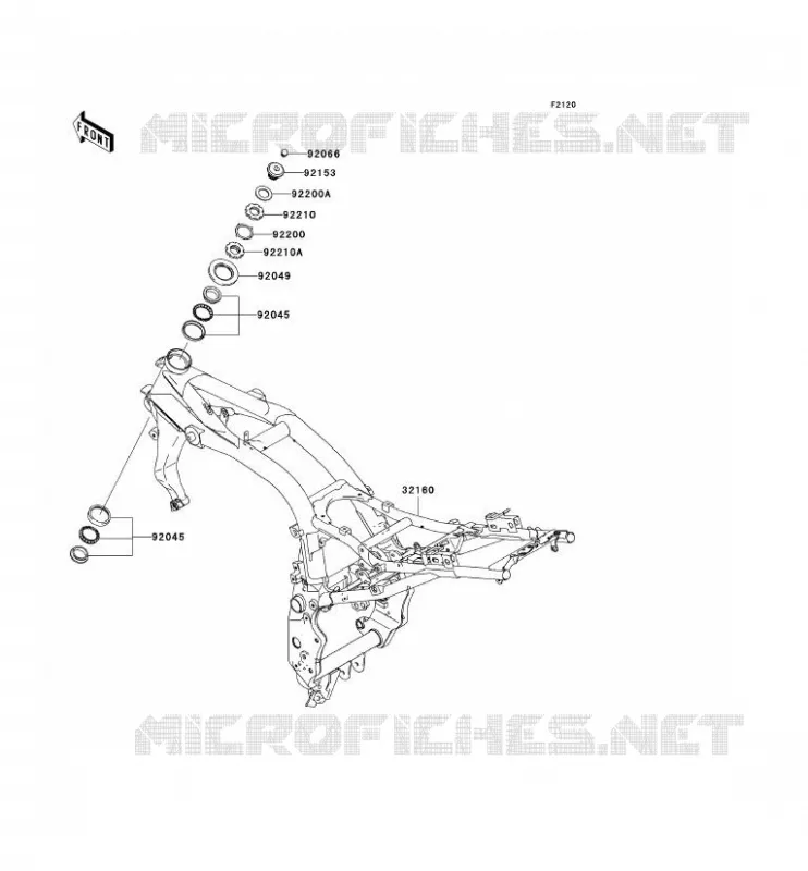 CH&Acirc;SSIS Kawasaki MOTOS 1000 2006 Z1000  ZR1000A6F