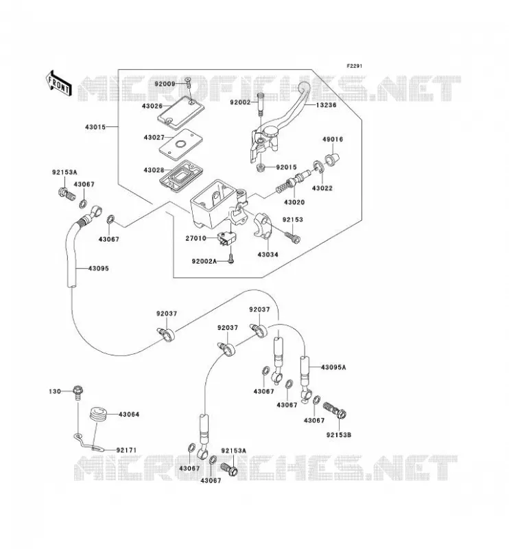 MAITRE CYLINDRE AV Kawasaki MOTOS 1000 2006 Z1000  ZR1000A6F