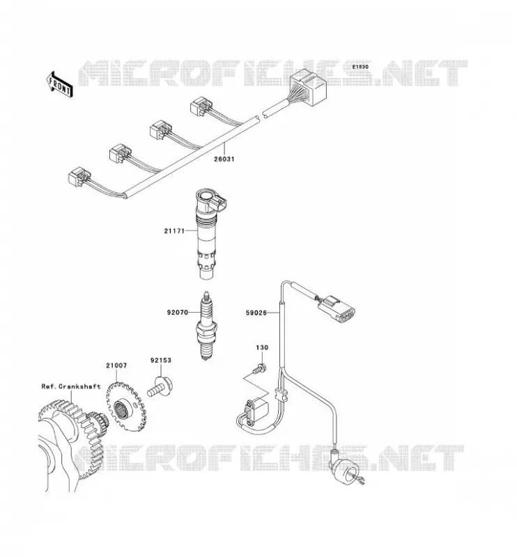 SYSTEME D&acute;ALLUMAGE Kawasaki MOTOS 1000 2007 Z1000  ZR1000B7F