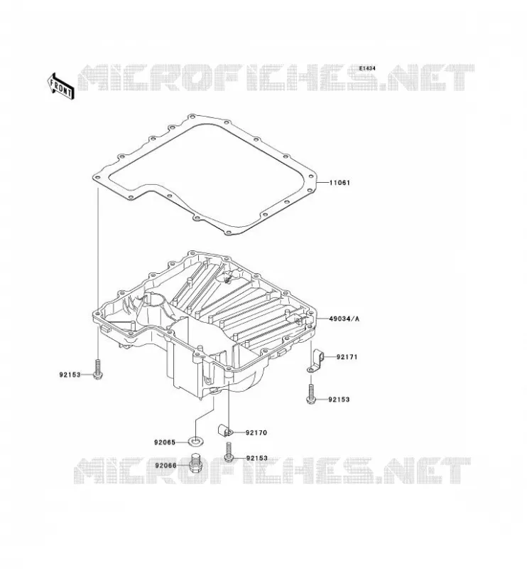 CARTER INFERIEUR Kawasaki MOTOS 1000 2008 Z1000  ZR1000B8F