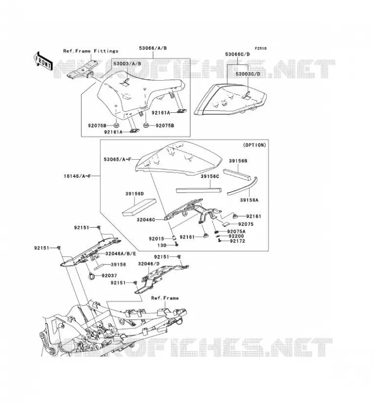 SELLE Kawasaki MOTOS 1000 2009 Z1000  ZR1000B9F