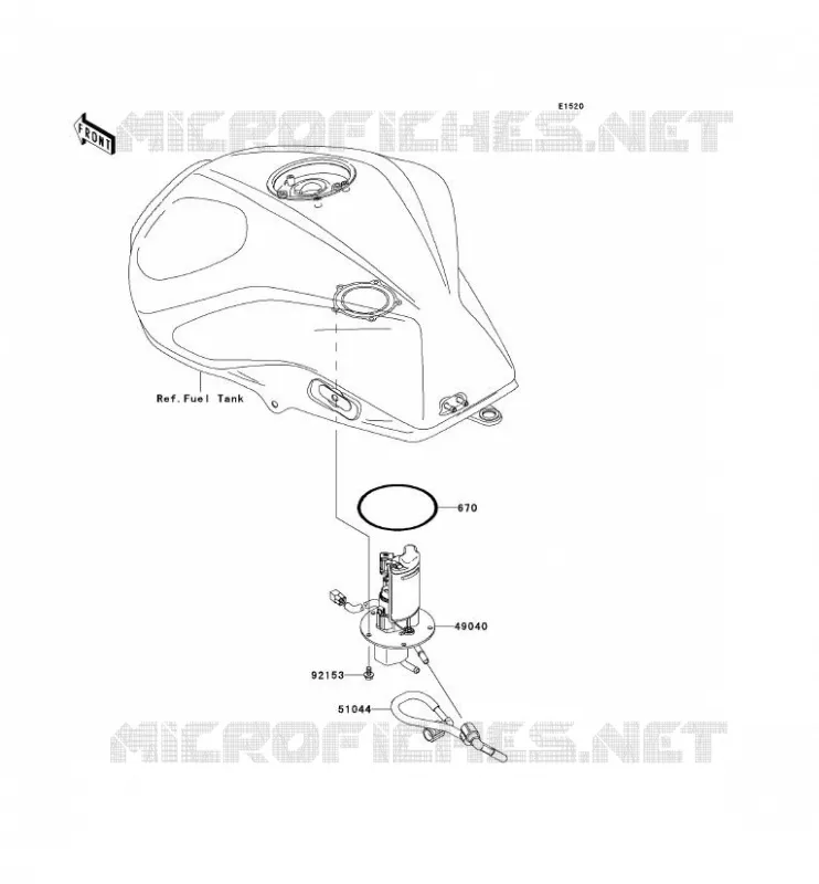 POMPE A ESSENCE Kawasaki MOTOS 1000 2009 Z1000  ZR1000B9F