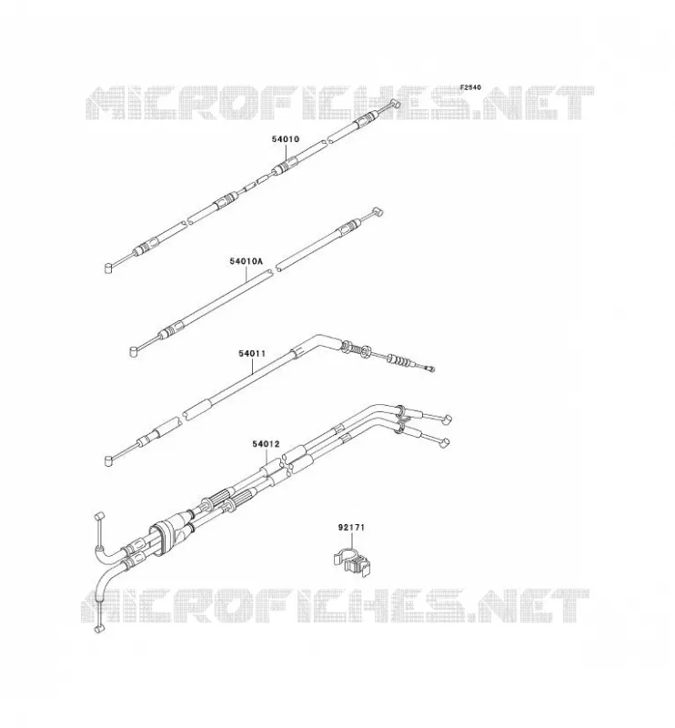 CABLES Kawasaki MOTOS 1000 2007 Z1000 ABS  ZR1000C7F