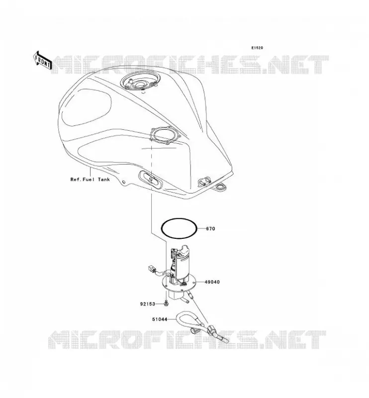 POMPE A ESSENCE Kawasaki MOTOS 1000 2008 Z1000 ABS  ZR1000C8F