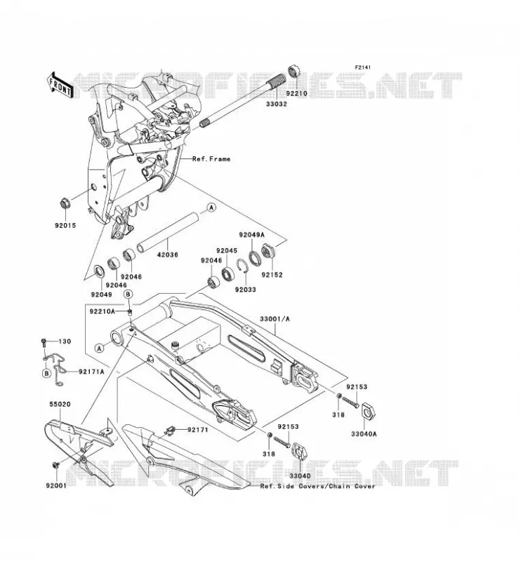 BRAS OSCILLANT Kawasaki MOTOS 1000 2009 Z1000 ABS  ZR1000C9F