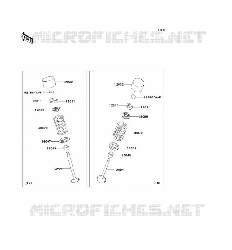 SOUPAPE Kawasaki MOTOS 1000 2009 Z1000 ABS  ZR1000C9F