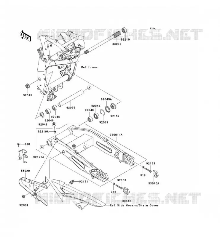 BRAS OSCILLANT Kawasaki MOTOS 1000 2009 Z1000 ABS  ZR1000C9F