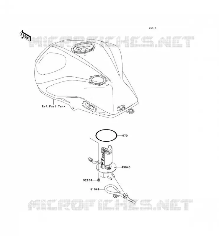 POMPE A ESSENCE Kawasaki MOTOS 1000 2009 Z1000 ABS  ZR1000C9F