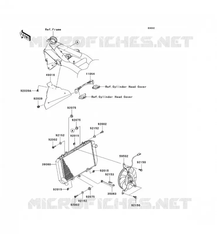RADIATEUR Kawasaki MOTOS 1000 2009 Z1000 ABS  ZR1000C9F