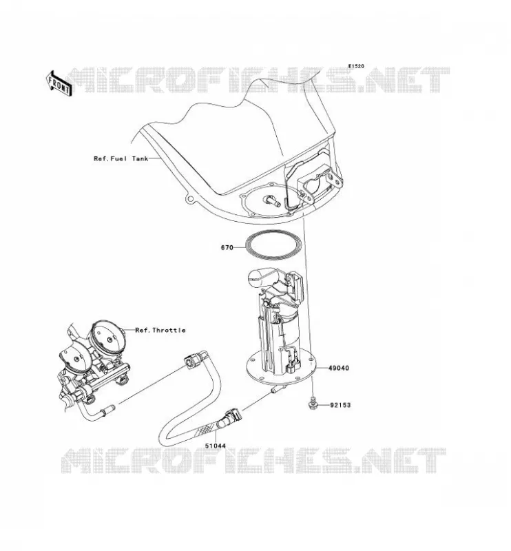 POMPE A ESSENCE Kawasaki MOTOS 1000 2010 Z1000  ZR1000DAF