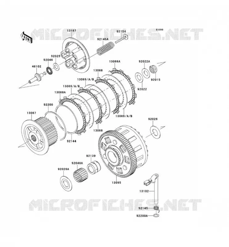 EMBRAYAGE Kawasaki MOTOS 1000 2010 Z1000  ZR1000DAS