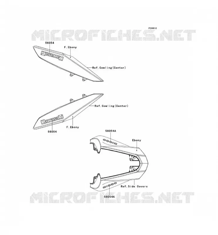 STICKER(EBONY) Kawasaki MOTOS 1000 2011 Z1000  ZR1000DBF
