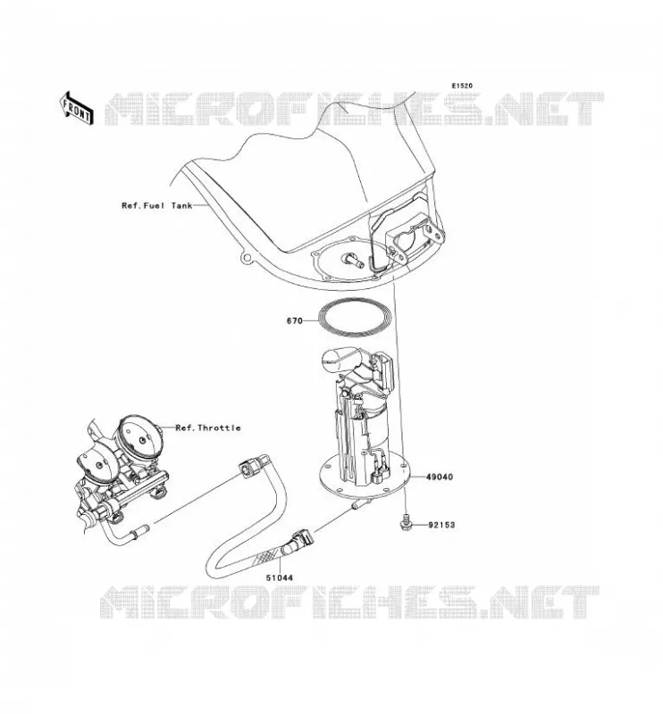POMPE A ESSENCE Kawasaki MOTOS 1000 2011 Z1000  ZR1000DBF