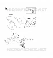 GARDE BOUE AVANT pour Kawasaki Z1000 2012