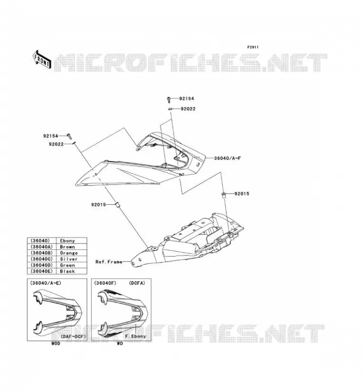 CACHE LAT&Eacute;RAL Kawasaki MOTOS 1000 2012 Z1000  ZR1000DCF