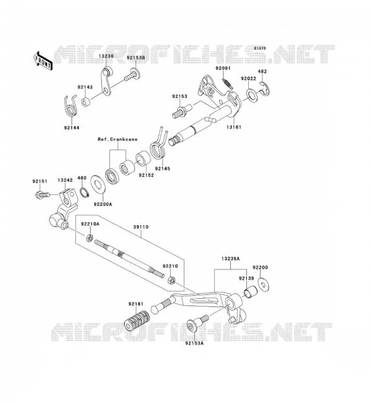 SELECTEUR Kawasaki MOTOS 1000 2013 Z1000  ZR1000DDF
