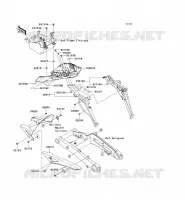 GARDE BOUE ARRI&Egrave;RE pour Kawasaki Z1000 ABS 2010