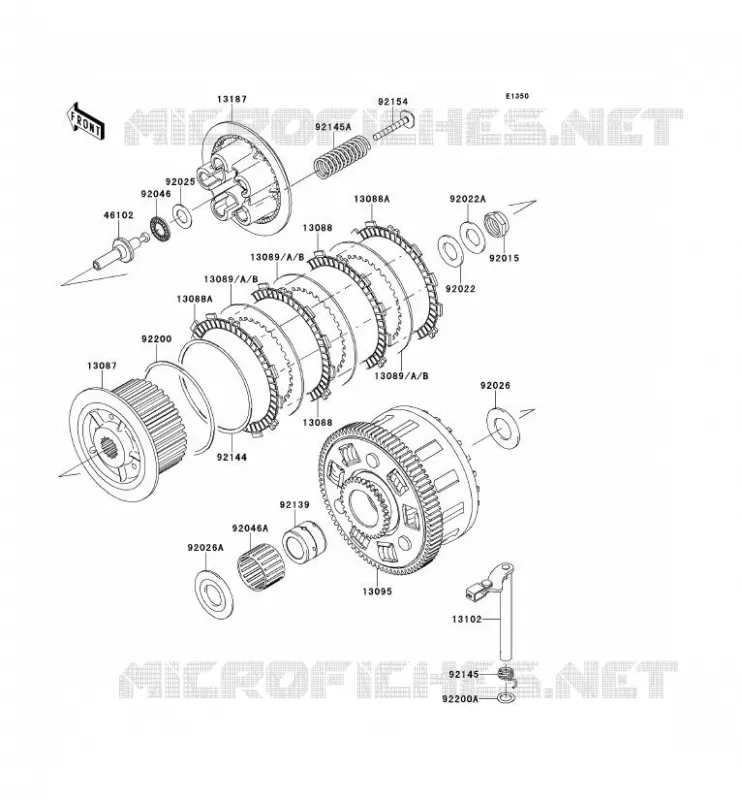 EMBRAYAGE Kawasaki MOTOS 1000 2011 Z1000 ABS  ZR1000EBF