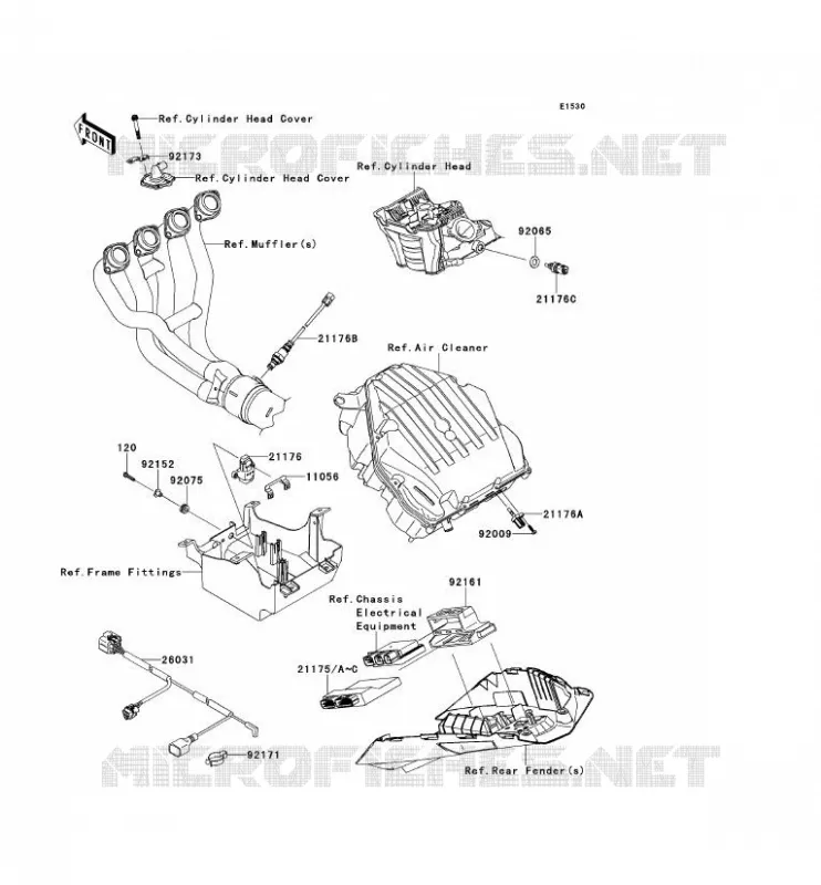 INJECTION CARBURANT Kawasaki MOTOS 1000 2012 Z1000 ABS  ZR1000ECF