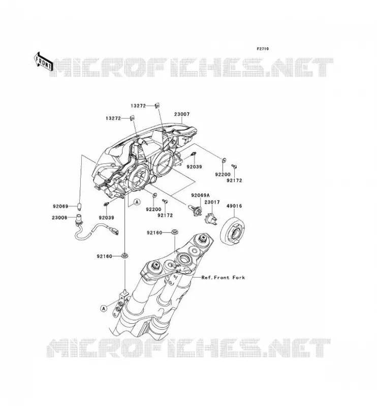 OPTIQUE(S) Kawasaki MOTOS 1000 2012 Z1000 ABS  ZR1000ECFA