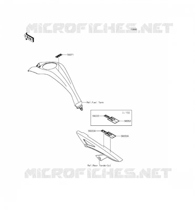 LABEL Kawasaki MOTOS 1000 2014 Z1000  ZR1000FEF