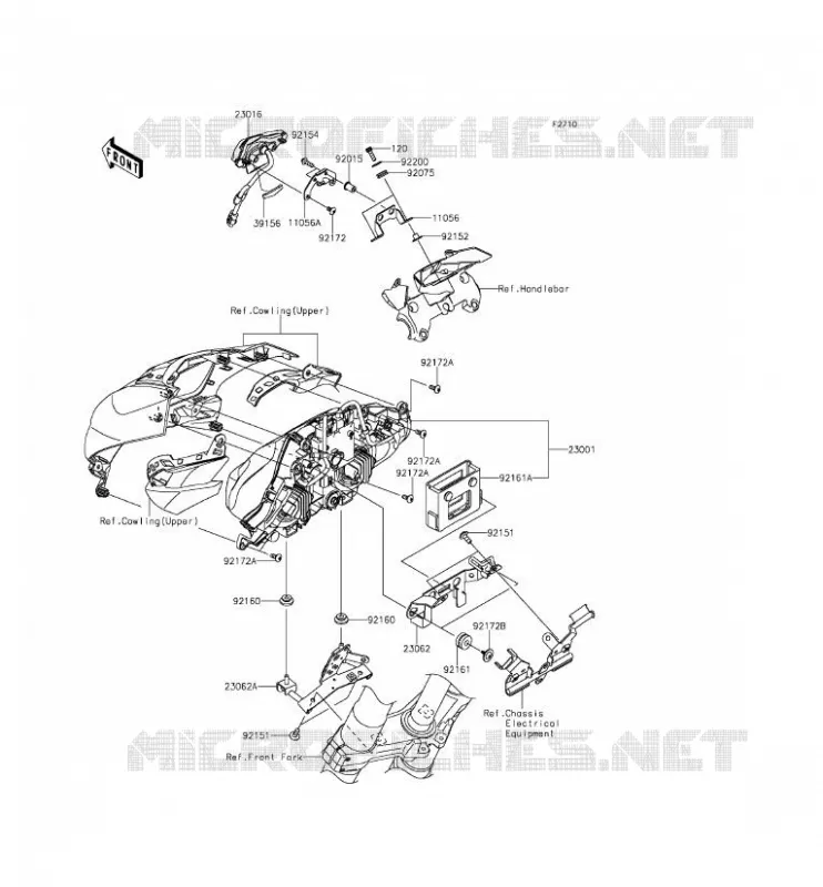 OPTIQUE(S) Kawasaki MOTOS 1000 2014 Z1000  ZR1000FEF
