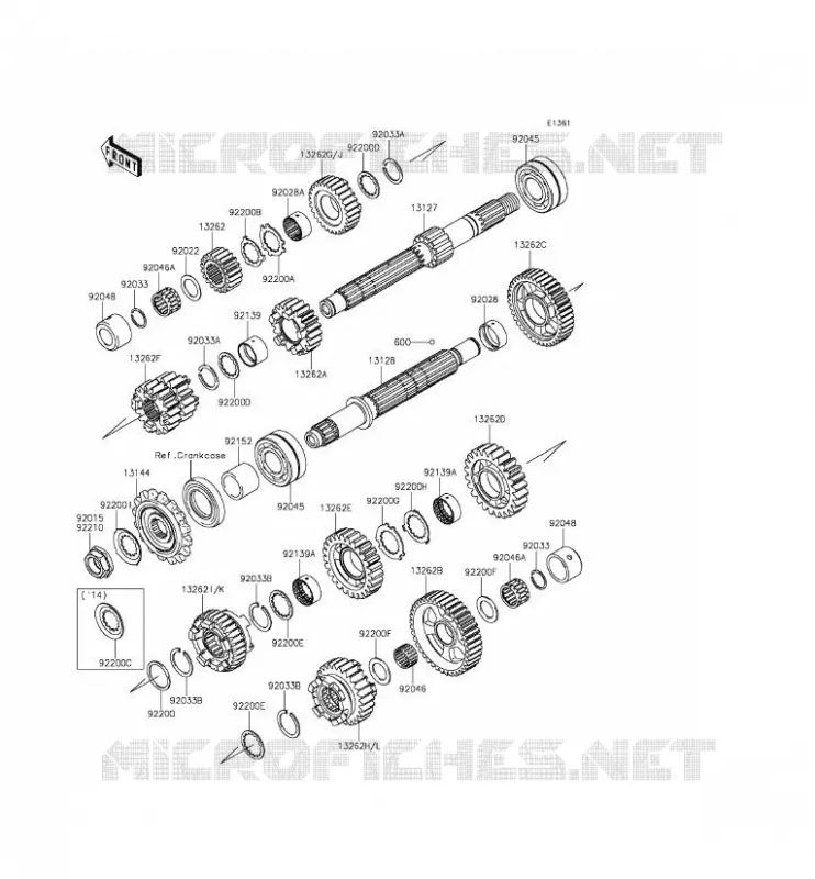 TRANSMISSION Kawasaki MOTOS 1000 2015 Z1000  ZR1000FFF