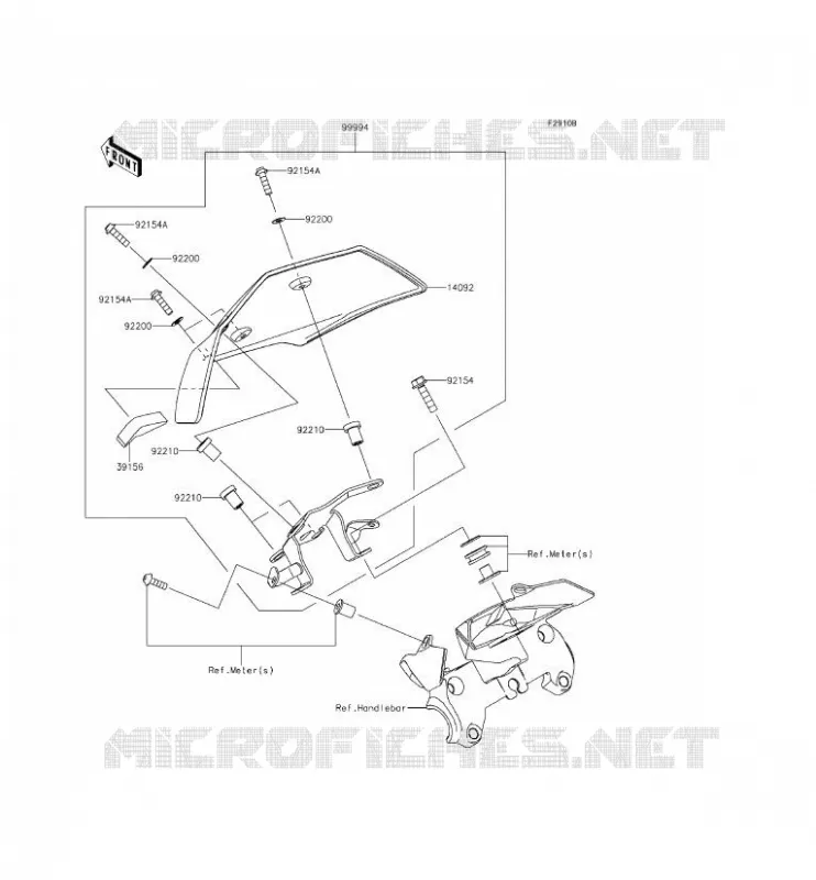 ACCESSOIRE(COUVRE COMPTEUR) Kawasaki MOTOS 1000 2014 Z1000 ABS  ZR1000GEF