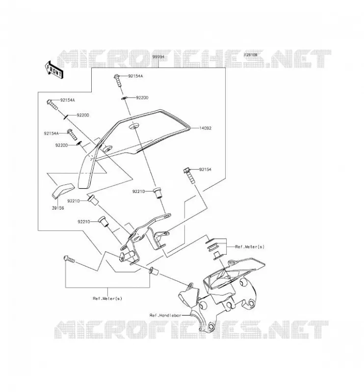 ACCESSOIRE(COUVRE COMPTEUR) Kawasaki MOTOS 1000 2015 Z1000 ABS  ZR1000GFF