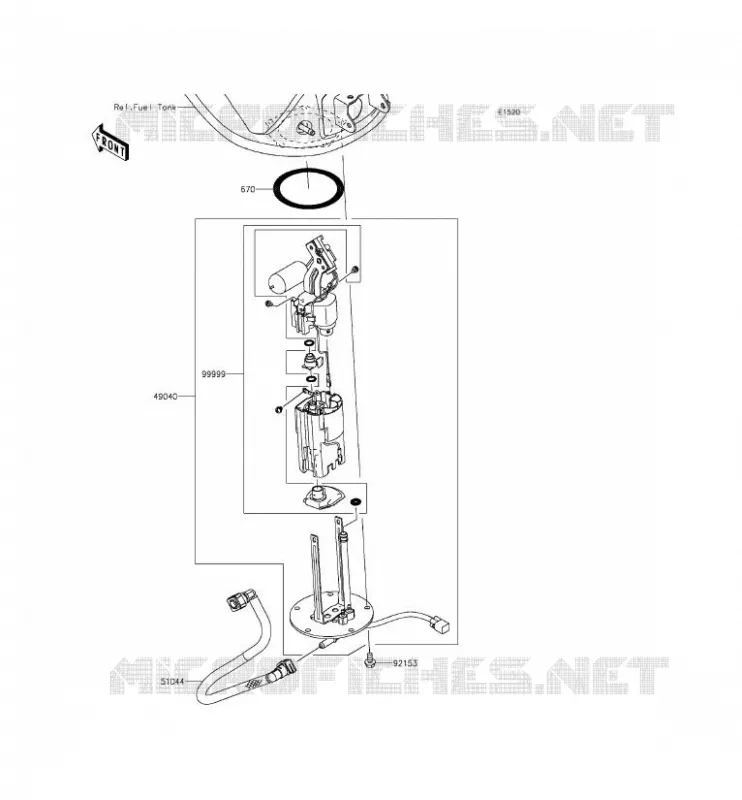 POMPE A ESSENCE Kawasaki MOTOS 1000 2015 Z1000 ABS  ZR1000GFF