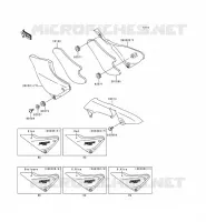 CACHE LAT&Eacute;RAL/GARDE CHAINE pour Kawasaki ZEPHYR 1100 1994