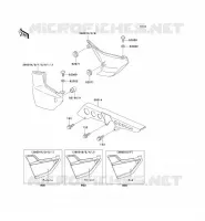 CACHE LAT&Eacute;RAL/GARDE CHAINE pour Kawasaki ZRX1100 1997