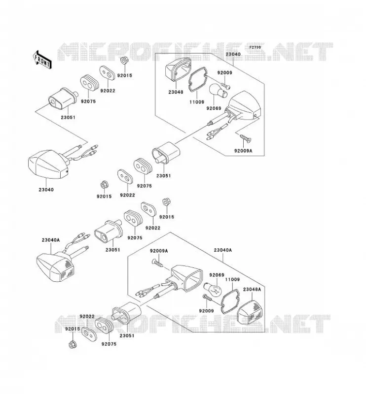 CLIGNOTANTS Kawasaki MOTOS 1100 1998 ZRX1100  ZR1100-D2