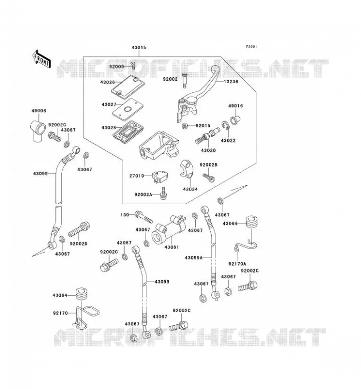 MAITRE CYLINDRE AV Kawasaki MOTOS 1100 1998 ZRX1100  ZR1100-D2