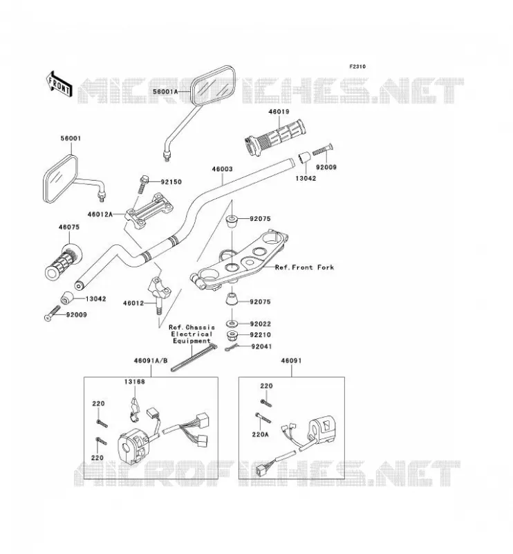 GUIDON Kawasaki MOTOS 1200 2001 ZRX1200R  ZR1200-A1