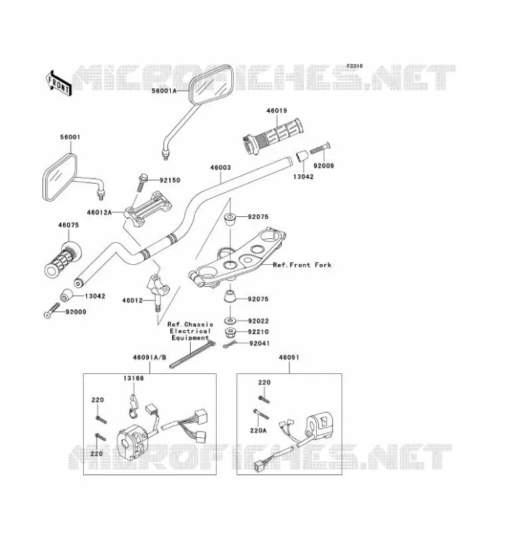 GUIDON Kawasaki MOTOS 1200 2002 ZRX1200R  ZR1200-A2
