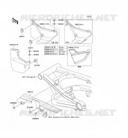 CACHE LAT&Eacute;RAL/GARDE CHAINE pour Kawasaki ZRX1200R 2002
