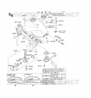 RESERVOIR CARBURANT pour Kawasaki ZRX1200R 2002