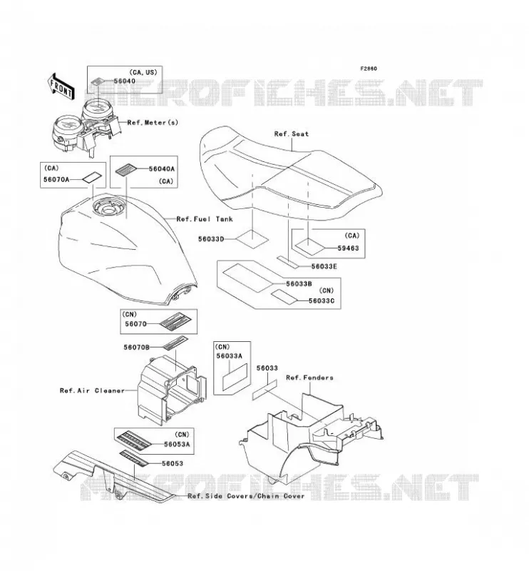 LABEL Kawasaki MOTOS 1200 2004 ZRX1200R  ZR1200-A4