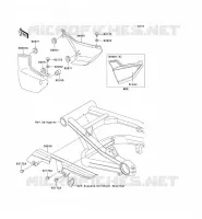 CACHE LAT&Eacute;RAL/GARDE CHAINE pour Kawasaki ZRX1200R 2004