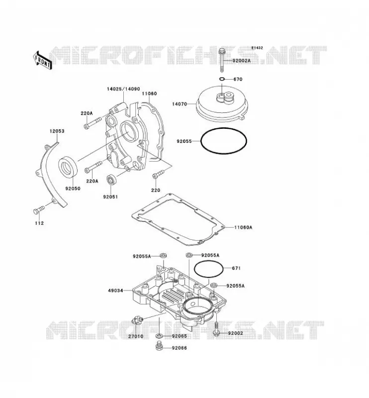 COUVERCLE RENIFLARD/CARTER D'HUILE Kawasaki MOTOS 550 1994 ZEPHYR  ZR550-B5