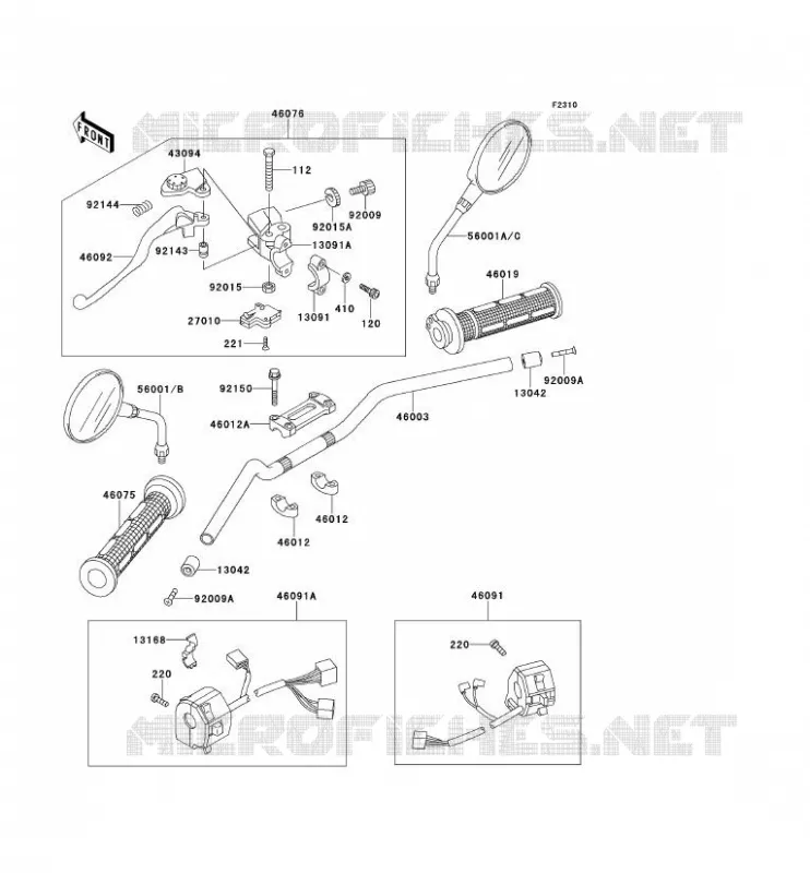 GUIDON Kawasaki MOTOS 550 1994 ZEPHYR  ZR550-B5
