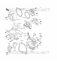 COUVERCLES MOTEUR pour Kawasaki ZEPHYR 1996