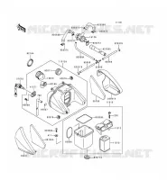 FILTRE A AIR pour Kawasaki ZEPHYR 1996