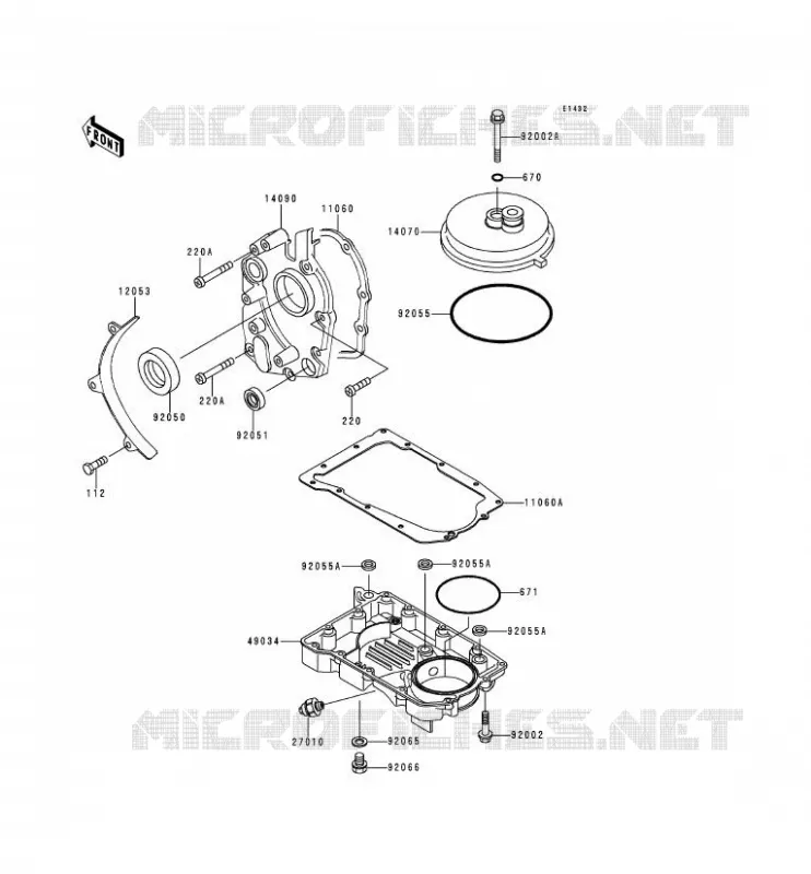 COUVERCLE RENIFLARD/CARTER D'HUILE Kawasaki MOTOS 550 1997 ZEPHYR  ZR550-B8