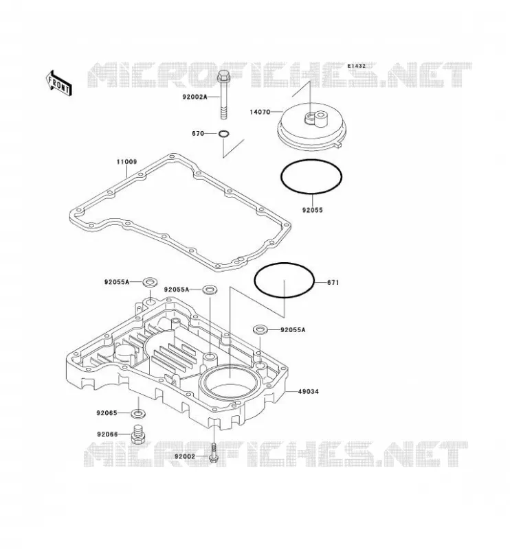 COUVERCLE RENIFLARD/CARTER D'HUILE Kawasaki MOTOS 750 1995 ZEPHYR 750  ZR750-C5