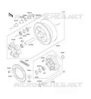 MOYEU ARRIERE pour Kawasaki ZEPHYR 750 1997
